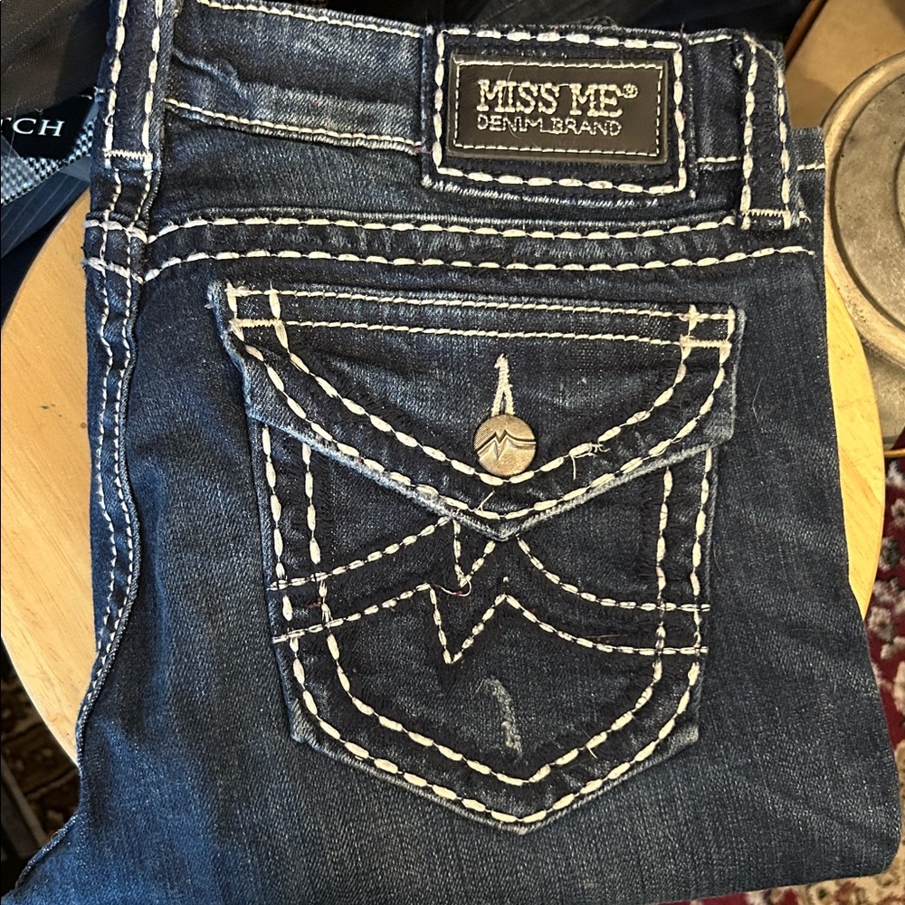 Miss Me Dark Blue Denim Jeans